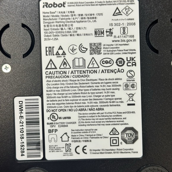 Roomba Charging Dock OEM Fits 500 600 700 800 900 Model 17070 Home Base Charger - Picture 7 of 8